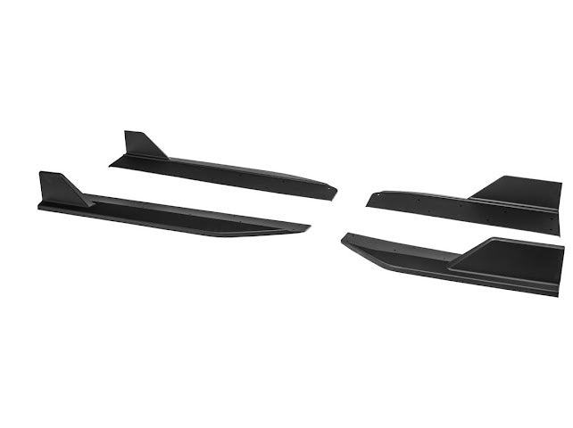 2024-UP FORD MUSTANG S650 | GT350R PERFORMANCE STYLE CARBON FIBER SIDE SKIRTS EXTENSION ROCKER PANELS GROUND EFFECTS